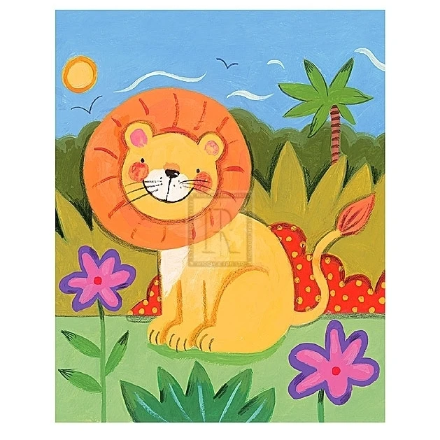 Baby Lion Poster Print by Sophie Harding (8 x 10)