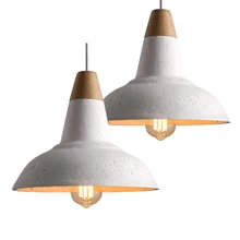 Modern Restaurant Light Creative dining room American Restoration cement pendant lamp Wood cafe light loft Chandelier multicolor modern creative concise iron pendant light cafe ber bedroom restaurant livingroom decoration lamp free shipping