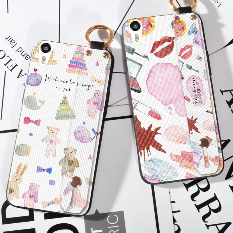 

Matte Phone Case For HTC Desire Eye 820 825 Back Frosted Sext Lip Cover For HTC desire 10 lifestyle Ring Strap Stand Case