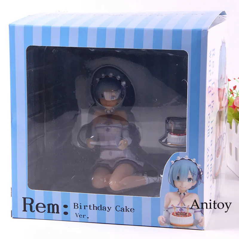 Re Zero Rem фигурка Re: жизнь в другом мире от Zero Rem торт на день рождения Ver. Фигурка Коллекционная модель игрушки для подарка - Цвет: with retail box