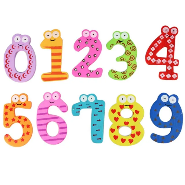 creativity magnetic wooden numbers