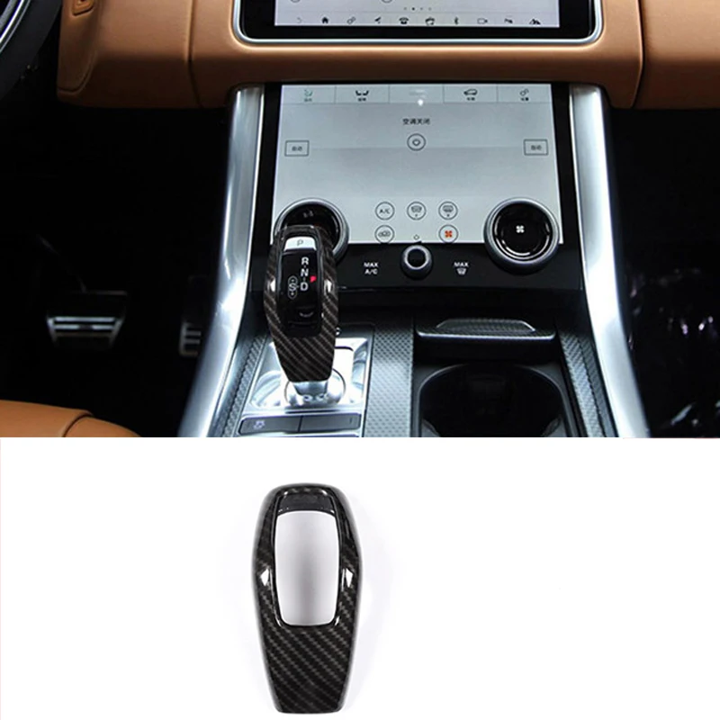 

New!!Carbon Fiber Style For Landrover Range Rover Sport RR Sport 2018 2019 ABS Plastic Gear Shift Head Cover Trim Car Accessory