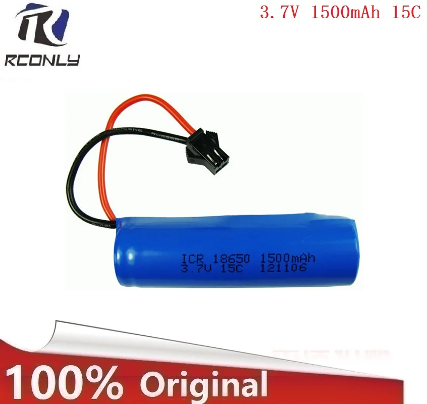 3,7 V 1500mAh пульт дистанционного управления Вертолет пульт дистанционного управления Самолет 18650 цилиндрический литиевый Lipo аккумулятор SM штекер