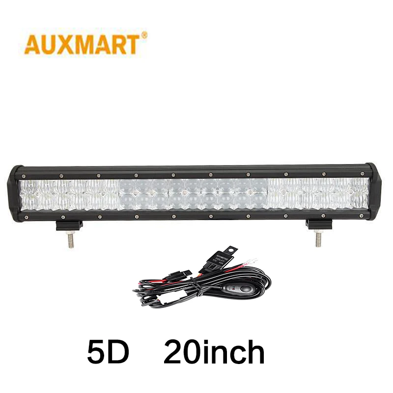 

Auxmart 20" 5D 210W 21000LM LED Light Bar COMBO BEAM Offroad Led Driving Light for Jeep ATV UTV/Golf Cart Led Bar