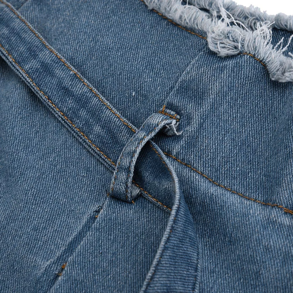 Новинка 2019 года для женщин Высота талией Свободные Лук бинты отверстие джинсы стрейч брюки для девочек push up черные джинсы плюс размеры 3XL