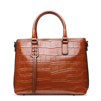 

New Genuine Leather Women Handbag Crocodile Pattern Style Female Shoulder Messenger Bags All-match Women Party Package