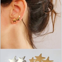 Настоящее серебро 925 пробы, минималистичные потрясающие серьги из серебра для девушек-подростков, подарок для девушек, серьги с тремя звездами