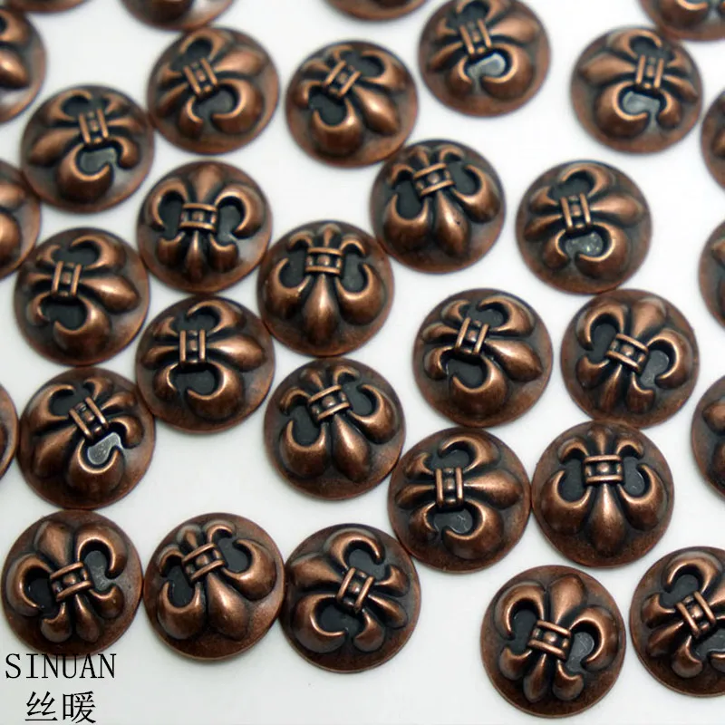 SINUAN Rivets For Bags Hot Fix Rivet Round Punk Rivet 12Mm 18Mm Metal Spikes Plating Antique