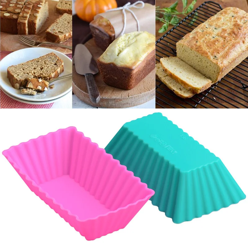 

6/12 PCS Food-grade Silicone Muffin Cake Mold Rectangular Muffin Moulds Cup Brownie Pudding Jelly Chocolate Soap Mould