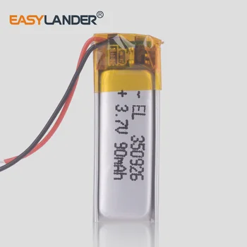 

3.7V 90mAh 350926 Lithium Polymer li ion Rechargeable Battery For Mp3 MP4 MP5 GPS Bluetooth Headset smart watch 351025
