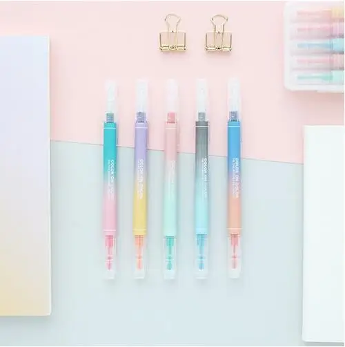 

Twin plus pen 10 colors highlighter sweet color stationery