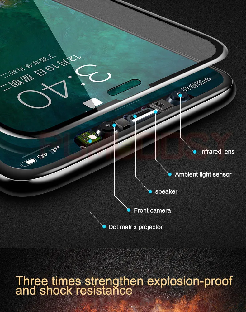 6D полное покрытие краев закаленное стекло для iPhone X 10 7 8 6 Plus Защитная пленка для экрана для iPhone 8 6 6s 7 Plus защитное стекло