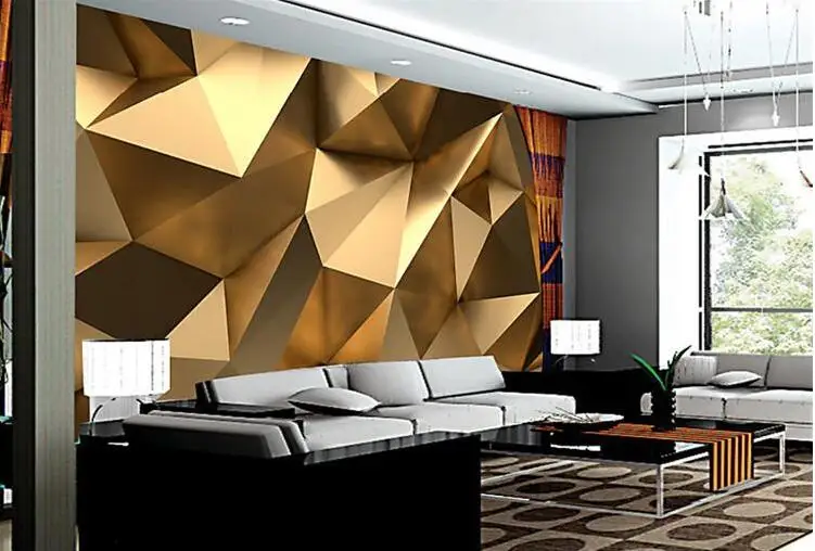 Beibehang пользовательские моды личности обои Золото минималистский геометрический гостиная спальня papel де parede папье peint скачать