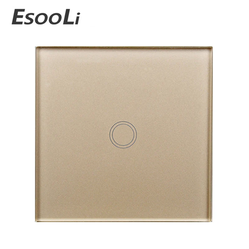 

EsooLi Touch Switch 1 Gang 1 Way,Wall Light Touch Screen Switch,Crystal Glass Switch Panel,Can not be remote controlled