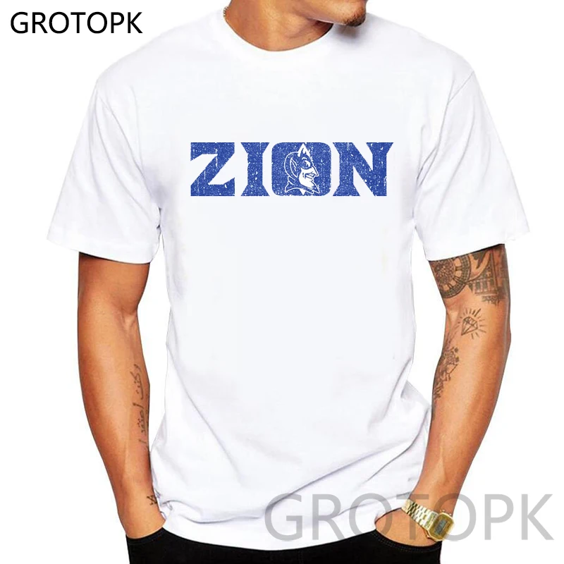 

GROTOPK Basketball Star Prints T Shirt Zion Williamson Men's T-shirts Summer Fashion T-shirt Homme Casual Tee Shirt Homme 2019