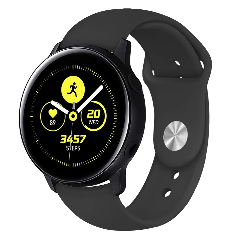 Силиконовые ремешки для часов Samsung Galaxy Active Watch 42 46 мм Gear S2 S3 20 22 спортивные