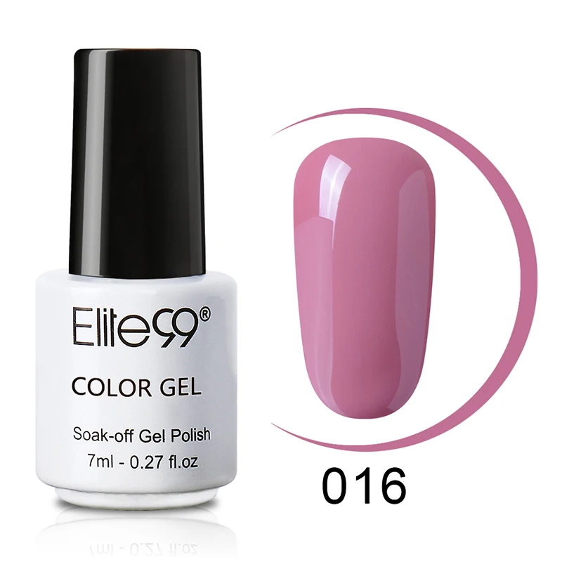 Elite99, 7 мл, Классический Гель-лак для ногтей, телесный цвет, розовый цвет, замачиваемый, УФ светодиодный гель для ногтей, эмаль, Полупостоянный Гель-лак, дизайн - Цвет: 016