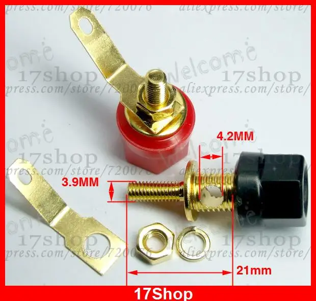 

200 Gilt Binding Post TO Banana plug Speaker Cable Test