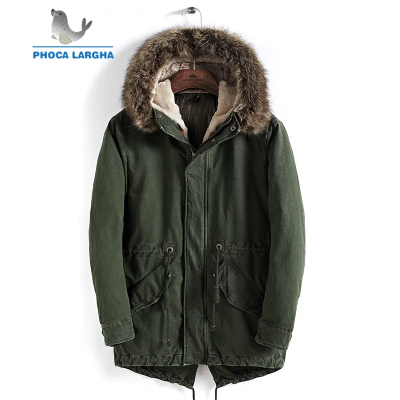 

2019 New Winter Jackets Men Parkas Fleece Thick Warm Long Jacket Mens Fur Hooded Casual Cotton Coats Male Plus Size M-4XL