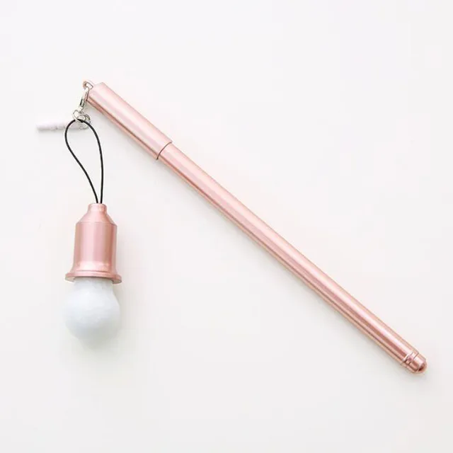 Creative Light Bulb Gel Pen Student Cute Multifunctional Pen Pendant