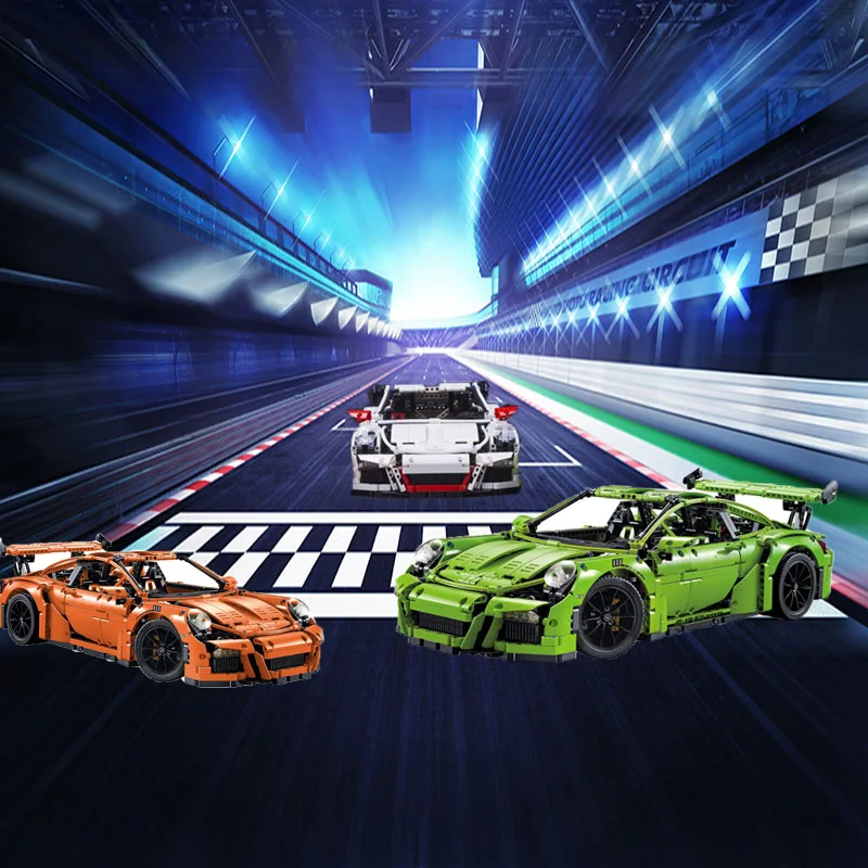 

DECOOL 3368 2726PCS technic series 911 GT3 RS Model Building Kits Mini Blocks Bricks Compatible 42056 20001 figures