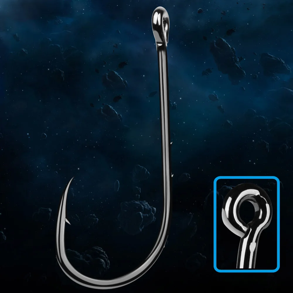

150pcs High Carbon Stainless Steel Fishing Hooks 1# - 6# Offset Fish Hook Fishhooks Jig Big Hook Treble Hooks Fishhook Tackle B4