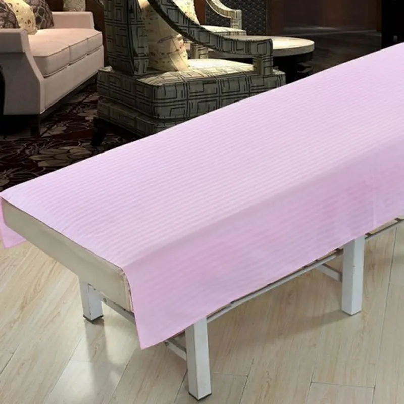 Хлопок Салон красоты простыни спа для массажной кровати постельное белье с отверстием водонепроницаемый выделенный взрослый плоский лист простой стол кровать крышка 7A2155 - Цвет: Pink
