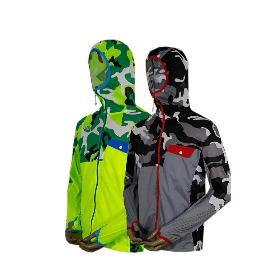 

Men Fishing top Anti Mosquito Waterproof Long Sleeve Fishing Sunscreen DAIWA 2018 Summer Coat Breathable Camouflage jacket