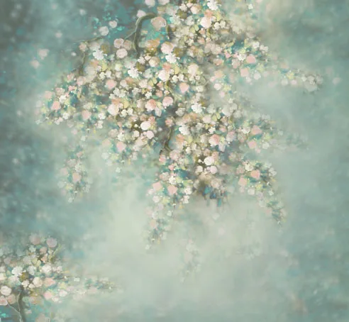 

HUAYI Vintage Light green flowers floral Photography backgrounds Vinyl Portrait Studio Photo backdrop CM-5161