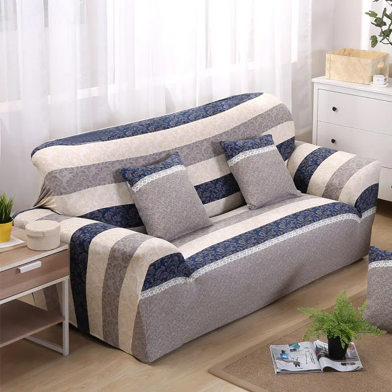 1/2/3/4 Seater Polyester Korean Style Sofa Cover All-inclusive Elastic Couch Cover for Living Room Print Sofa Slipcover - Цвет: color17