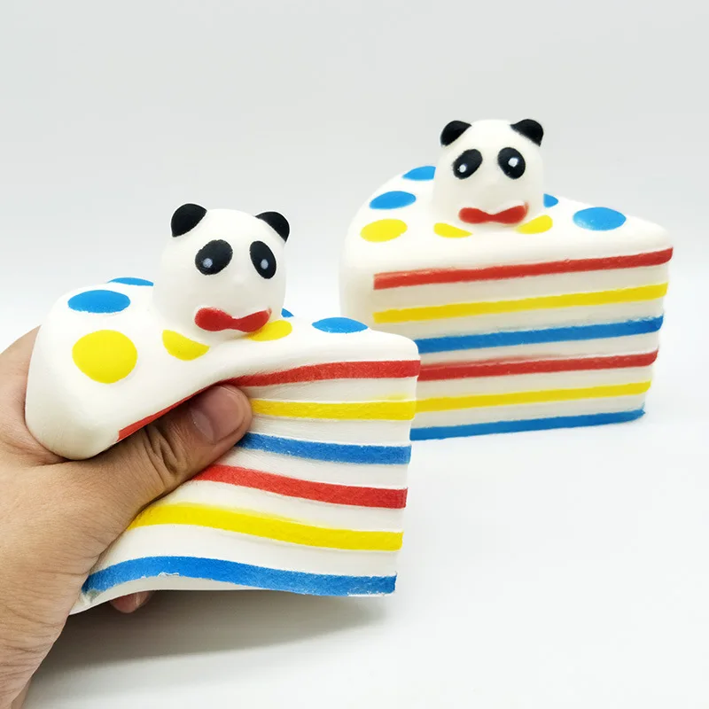 

Creative Triangle Bear Resin Cake Bread PU Slow Rebound Toy Cute Animal Panda Soft Squeezed Scented Bread Children Fun Toy Gift