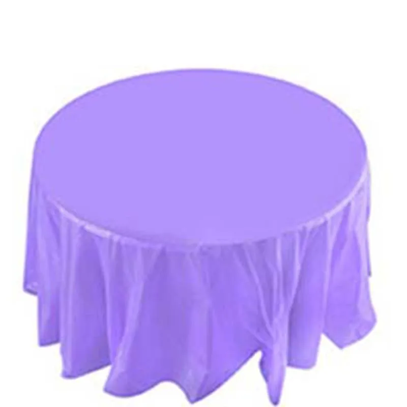 PURPLE PLASTIC ROUND TABLECOVER 213CM DIAMETER BIRTHDAY PARTY TABLECLOTH 