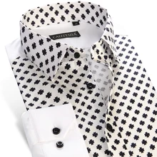 Мужская рубашка с длинным рукавом, цветочный принт, пэчворк, повседневная, тонкая, удобная, мягкая, хлопок, мужская, модная, топ, рубашка