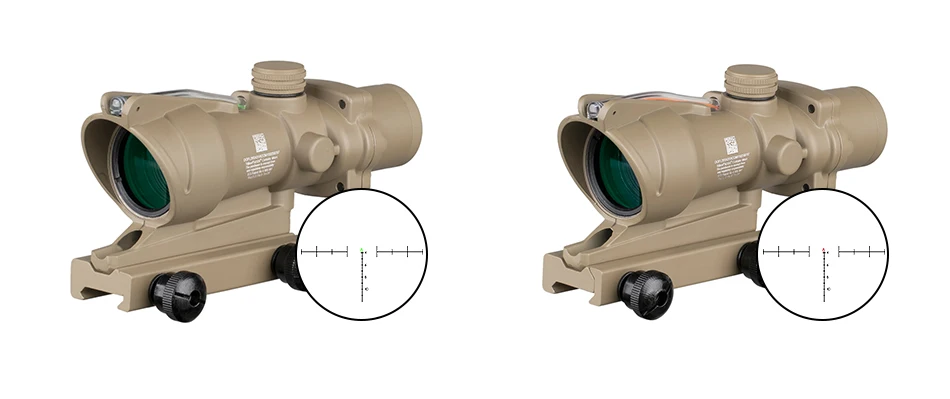 ACOG 4X32 охотничий прицел оптика из настоящего волокна красный зеленый с подсветкой шеврон стекло гравированное сетка тактический оптический прицел