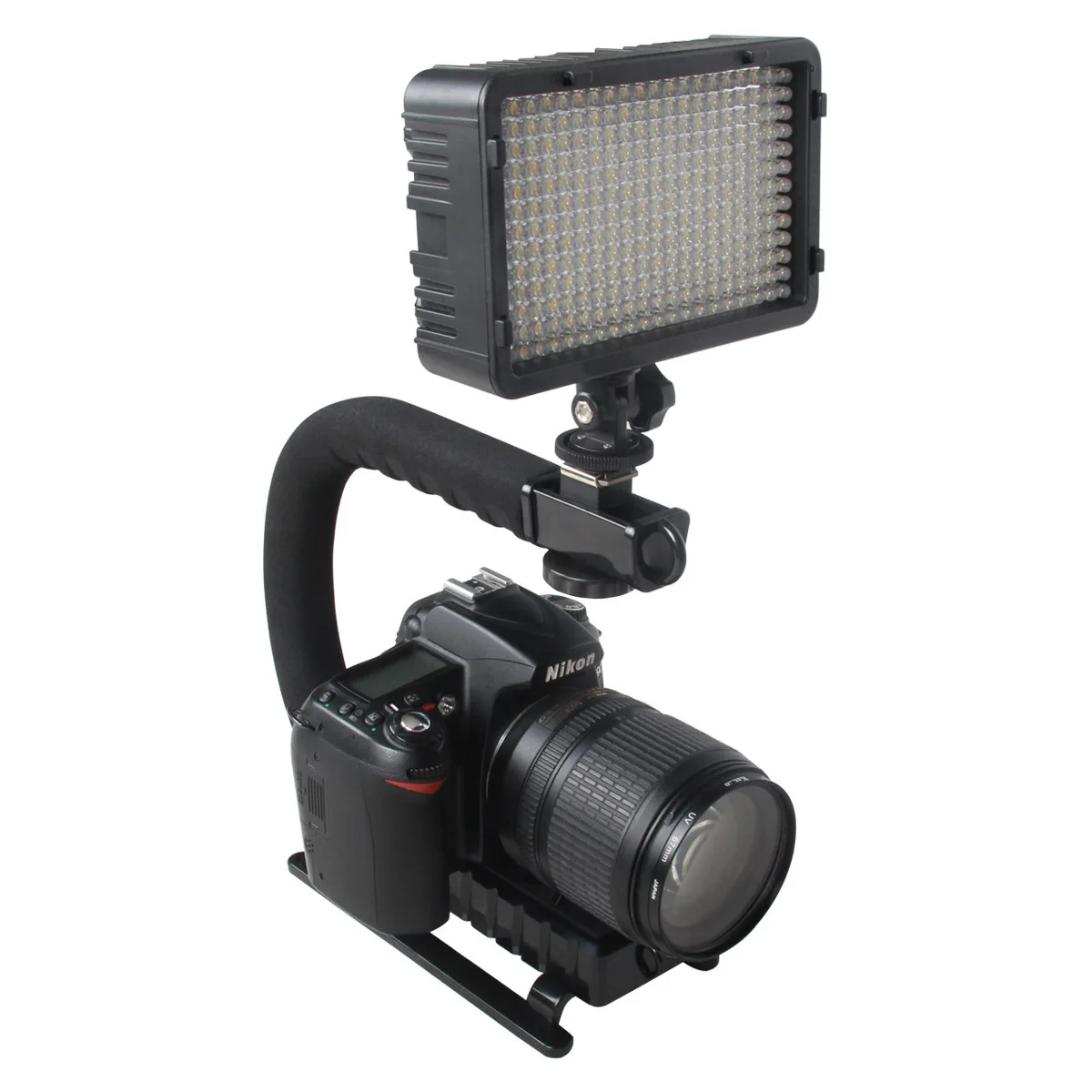leve, portátil, slr, steadicam gopro