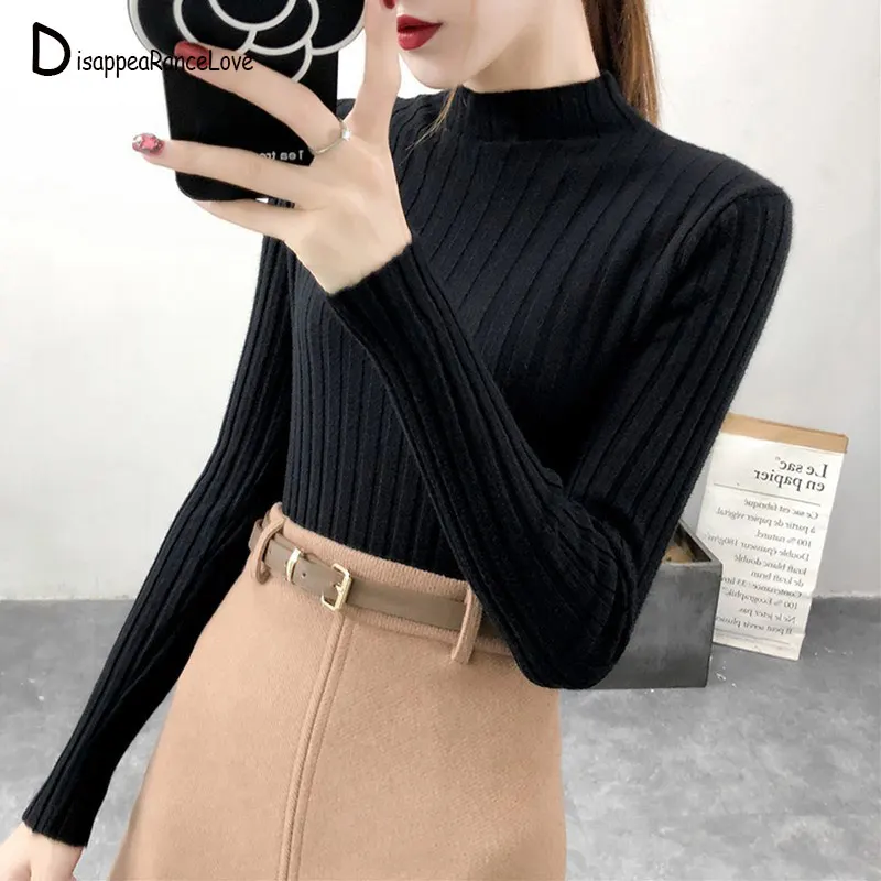 

Turtleneck Sweater Women Winter Sweater Knitting Pullovers Long Sleeve Black Jumper Women Cashmere Sweaters And Pullovers 2019