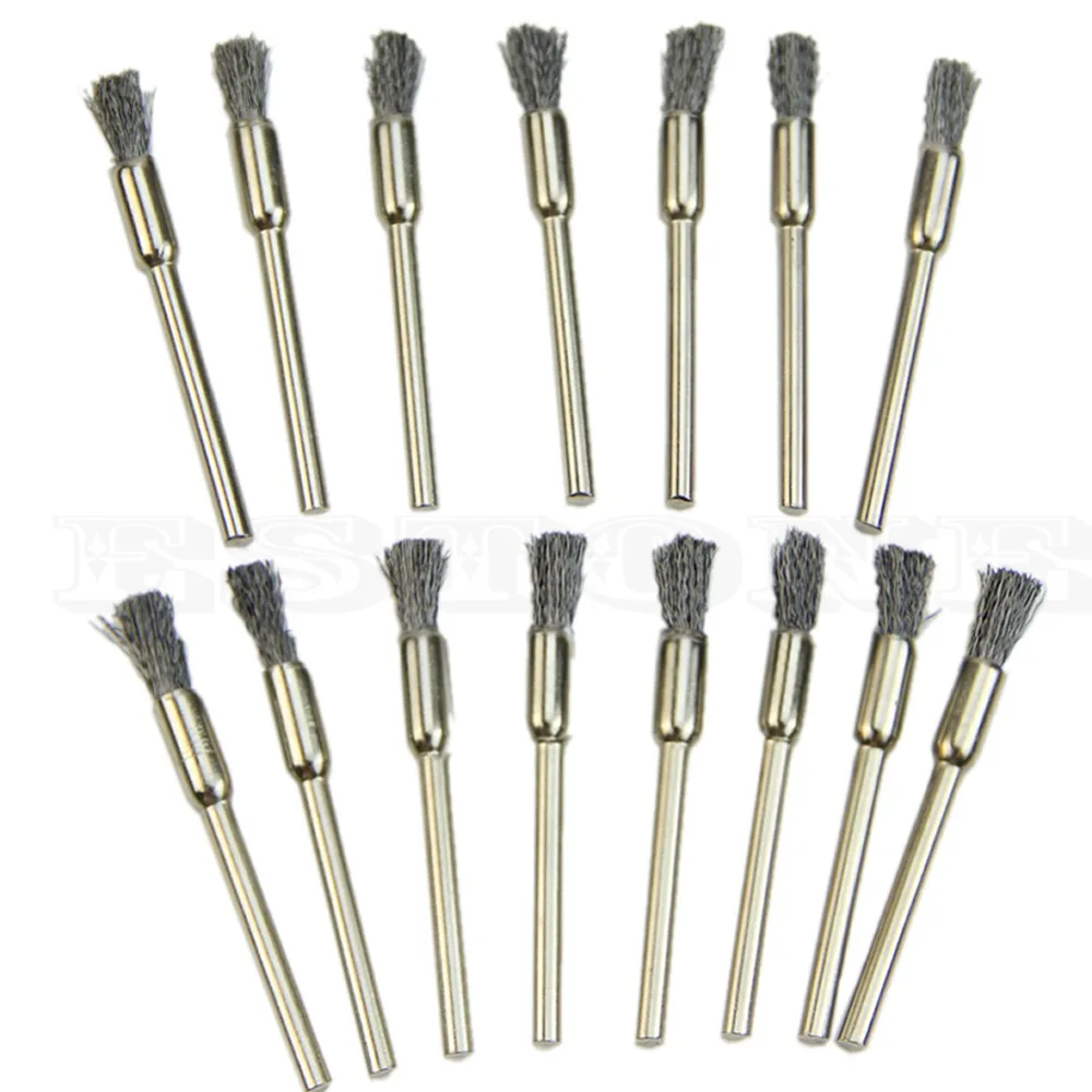 15PCS Mini Stainless Steel Wire Brushes Cup Wheel Dremel Accessories