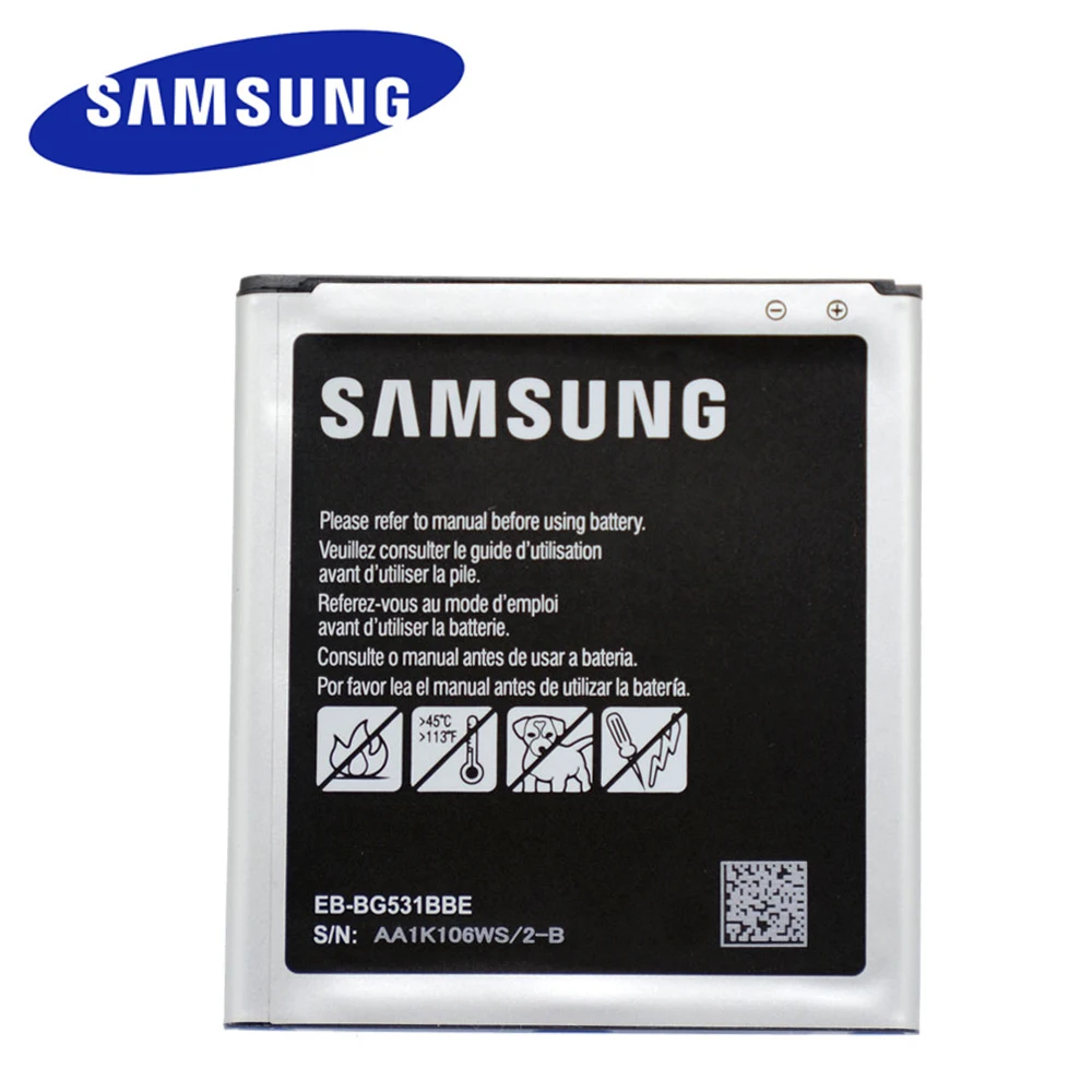 Оригинальный Батарея EB-BG531BBE для samsung Galaxy Grand Prime J3 G530F G531 J5 J500 2016 J320F SM-J320FN G5308 2600 мАч