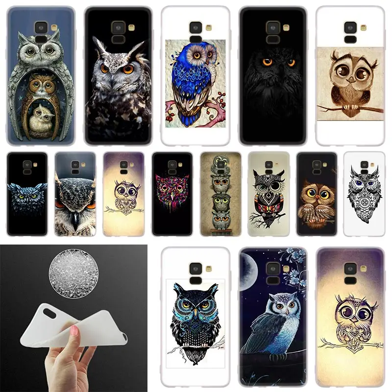 

Animal Night Owl Lovely Phone Case For Samsung Galaxy A10 A20 A30 A40 A50 A60 A70 A6 A8 Plus A7 A9 2018 A3 A5 2017 Soft Cover