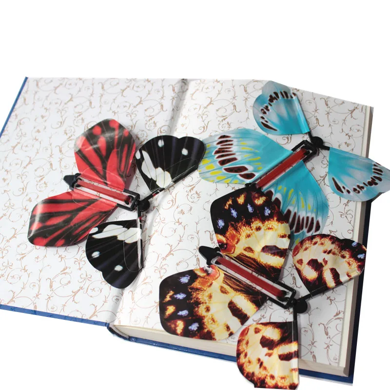 Flying butterfly surprise greeting card book magic toy fly wind up magic proYNUK 