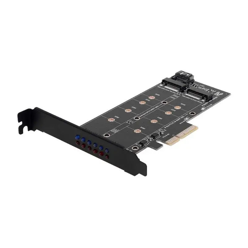 Адаптер SSD PCI E 4X к NGFF преобразователь карты B + M key M.2 sata base ssd NVME pcie адаптер для