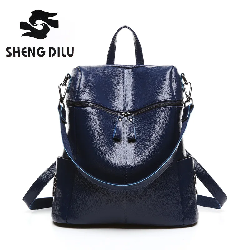 

High Quality Korean Preppy Style Mochilas Women's Genuine Leather Bag For Ladies Casual Multi-Function Backpacks Women Backpack