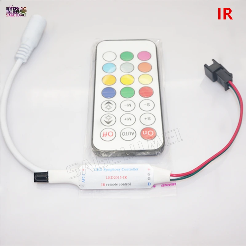

New DC12V Mini 21 keys-IR controller ws2811 1903 16703 led pixel strip lamp control led light modules IR led controller