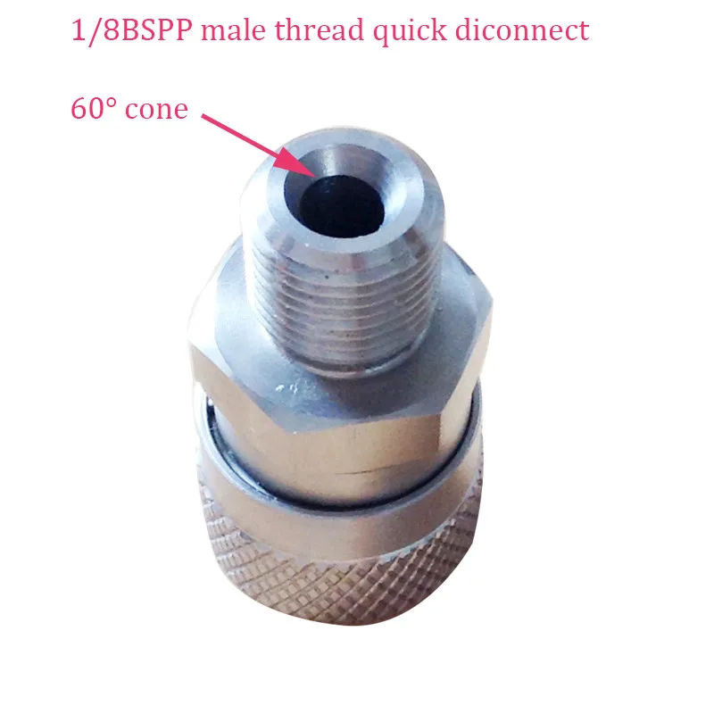 1/8 BSPP PCP Пейнтбол Дайвинг quick disconnect мужской Нитки гнездо Нержавеющая сталь QD 1 лот = 2 шт