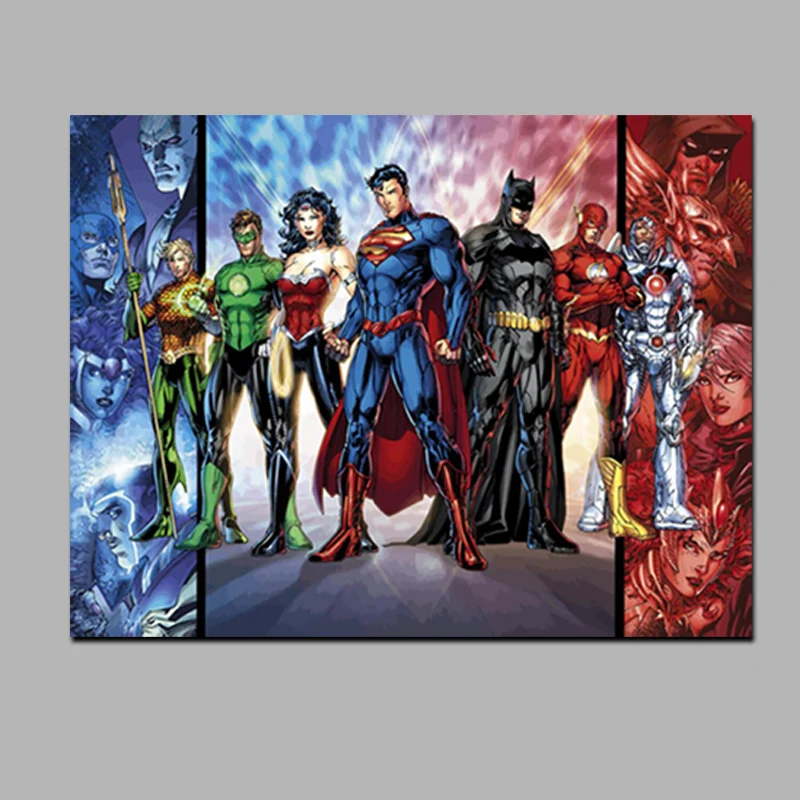 

Unframed Movie Cartoon DC Comics Painting Print on Canvas Modern Wall Pop Giclee Art Picture for Kid Room Poster Cuadros Decor