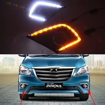 

Car Flashing 2Pcs DRL LED Width Light DRL Signal Light Fog Lamp Daytime Running light For Toyota Innova 2013 2014 2015