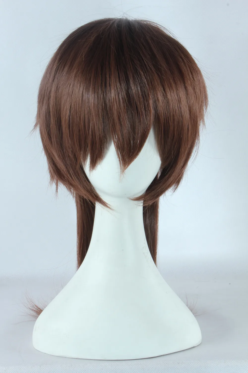 Quality Thick 55cm Medium Brown Wavy Wigs with Ponytail Cool Fashion