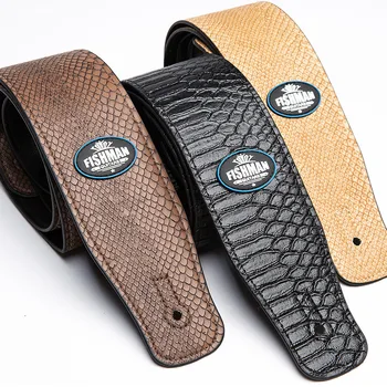 

Fishman PU leather Guitar Strap Snakeskin electric Bass Acoustic Guitar Strap guitarra guitar accessories parts