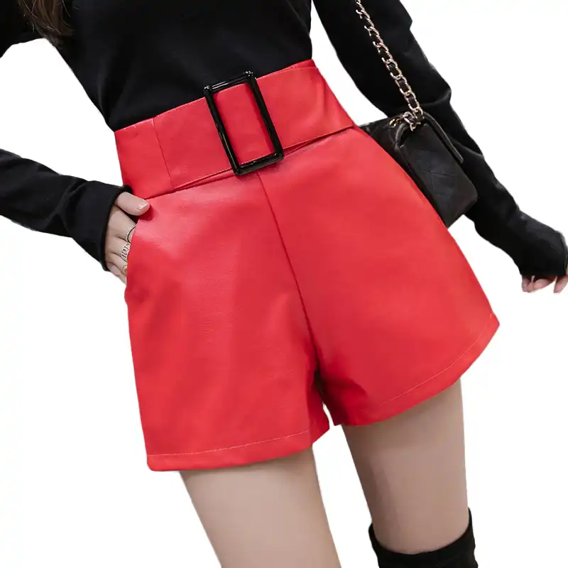 plus size red shorts