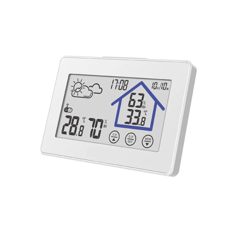 

Baldr Wireless Weather Station Digital Touch Hygrometer Humidity Meter Temperature Sensor Thermometer Indoor Outdoor Wall